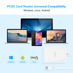 OEM 2 in 1 USB ISO7816 ISO14443A/B RFID NFC ID IC Chipkarten leser NFC Smart Card Readers Writer Für Windows Android Linux