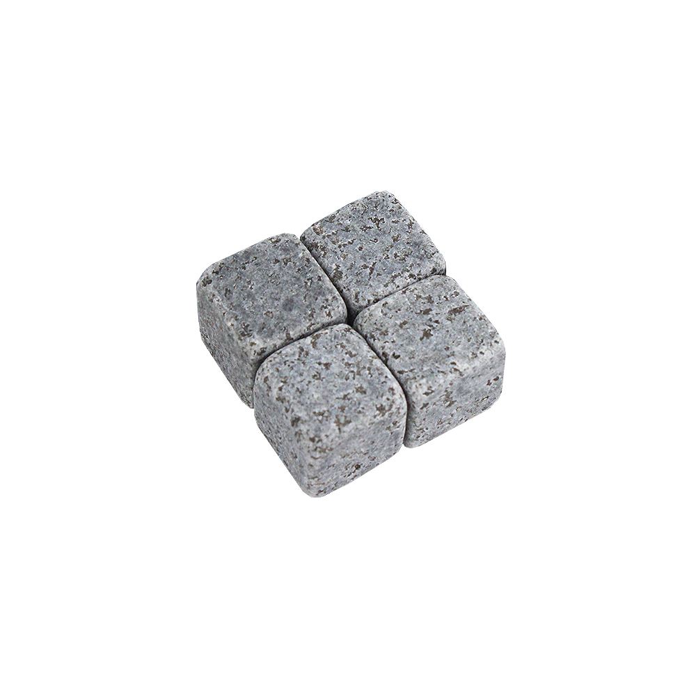 4 piezas de piedra de whisky de granito gris oscuro
