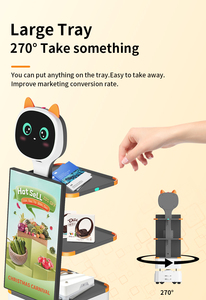 2024新しいデザインは、レストランのための食品と飲料のインテリジェントな配達ロボットウェイターサービスロボットを配達するのに役立ちます - Product Image 4