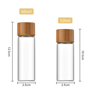 <strong>JM</strong> 60ml Coffee Bean <strong>Tubes</strong> With Walnut Wood Base Small Distributor Display Rack Stand Shop Supplies Distribution Tool 20g - Product Image 5