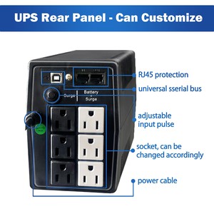 Bilgisayar için UPS pili ile 3kva ups bilgisayar çevrimdışı UPS için yüksek kaliteli LCD ekran kesintisiz güç 500va - Product Image 5