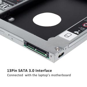 Aluminium 12.7mm 2nd Hard Drive Disk <span class=keywords><strong>Caddy</strong></span> Bracket adapter zweite 2.5 zoll <span class=keywords><strong>hdd</strong></span> <span class=keywords><strong>caddy</strong></span> laptop - Product Image 6