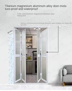 Vitral Personalizado Dobrável À Prova De Som Vidros Pequenos Acordeão Portas Slim <span class=keywords><strong>Frame</strong></span> Interior Bifold Porta