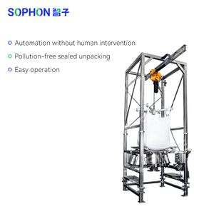 Descargador industrial de bolsas grandes sin polvo SOPHON, máquina automática de descarga de bolsas a granel, sistema de descarga de desembalaje - Product Image 3