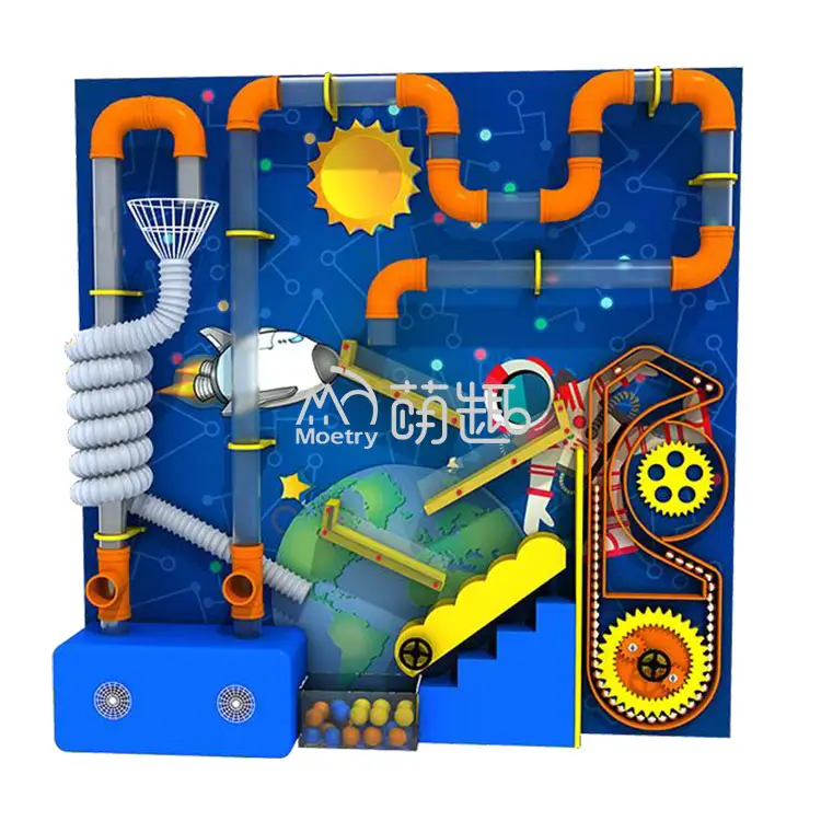 Moetry Kids Interactive Ball Wall Indoor Playground Pipe Game Air Tube para a escola Discovery Museum infantil