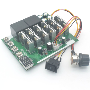 DC 10V-55V 60A DC Motor de cepillo Controlador de velocidad Gobernador Interruptor inverso bidireccional PWM Motor Controlador de velocidad 12V 24V Gobernador - Product Image 3
