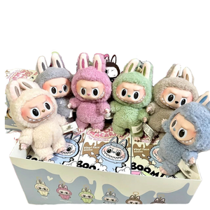 Labubu第1世代高品質マカロンブラインドボックスぬいぐるみオリジナルぬいぐるみキーチェーンマートモンスターLabubus La Bubu - Product Image 4