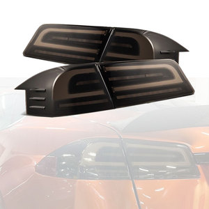 Tesla Model S için yükseltme ve modifiye LED arka lambaları için kırmızı Lens rengi ile 2014-2019 yeni Model - Product Image 2
