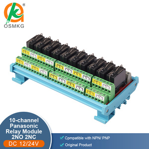 Oshangming 10入力10リレー出力モジュール5A 2NO 2NC IOボードPLC用12V/24Vリレーモジュール - Product Image 2