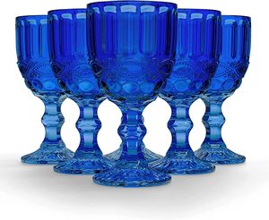 <strong>Goblets</strong> Wedding Party Red Wine Glasses for Juice Drinking Embossed Design Butterfly-Shaped Colored Glass <strong>Goblet</strong> - Product Image 4