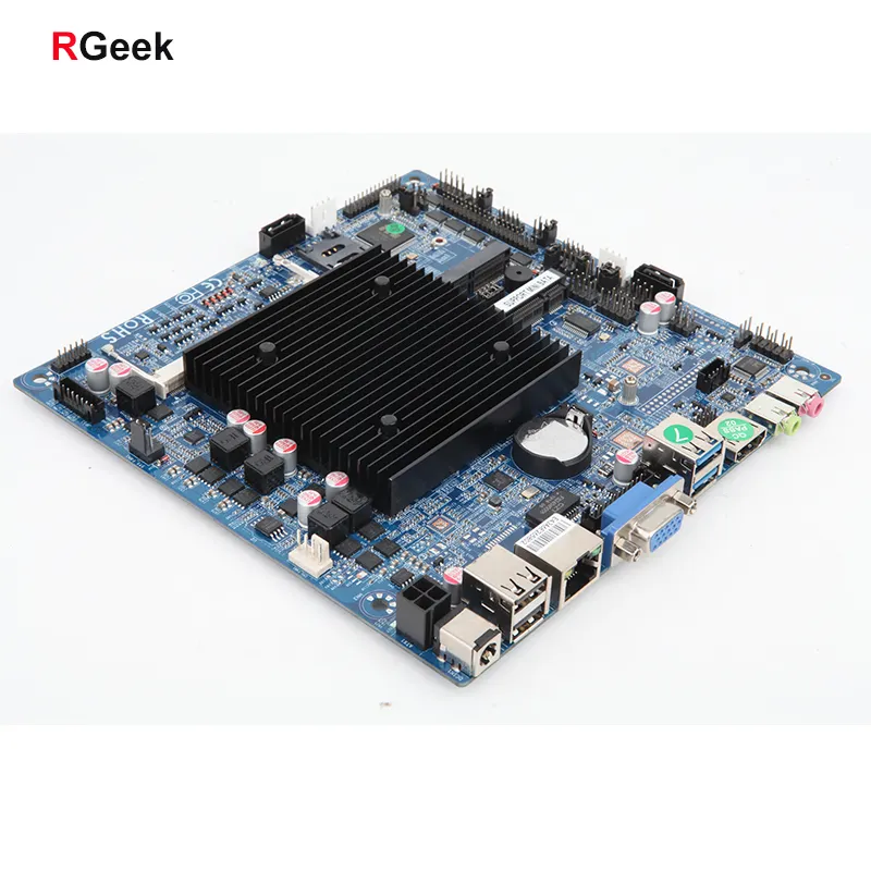 RGeek pico itx mini-itx motherboard de Desktop Personalizado braço Intel Celeron J1900 mini itx motherboard Mini PC com Drive de DVD