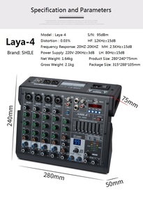 プロフェッショナル6チャンネル出力広電圧デジタルビデオサウンドカードミキサーアンプDjコントローラオーディオコンソールミキサー - Product Image 6