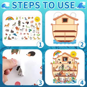 Noah's ARK thủ công cảnh Noah ARK trang trí sticker cho trẻ em chủ nhật hoạt động lớp học - Product Image 2