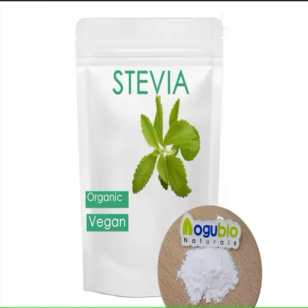 Extrato natural de folhas de stevia em pó de qualidade alimentar 250 vezes mais doce Stevioside