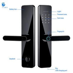 Elektronik anahtar parmak izi nfc kart kapı kilidi tuya smartsteps dijital güvenlik 6068 gömme addon akıllı kilitler - Product Image 3