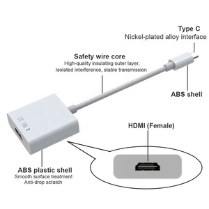Xput-convertidor de vídeo USB C a HDMI, Cable adaptador USB 3,1 tipo C macho a HDMI hembra - Product Image 5
