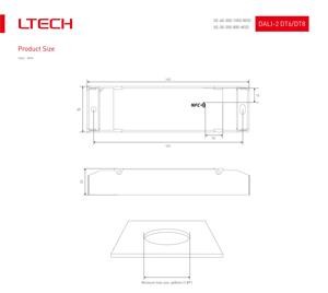 LTECH DALI NFC Vollkommando-Nahfeld programmierung Konstant strom Intelligenter abstimm barer weißer Treiber 30W 200-800mA CT