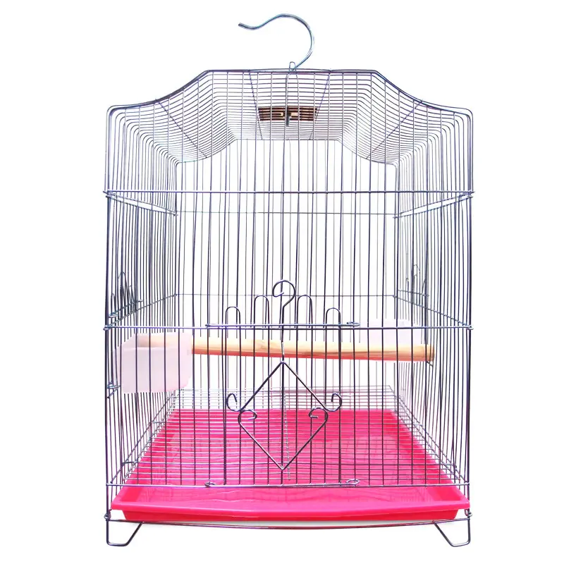 Vente en gros Cage pour perroquet à oiseaux en fer forgé portable chinois grand aluminium acier inoxydable