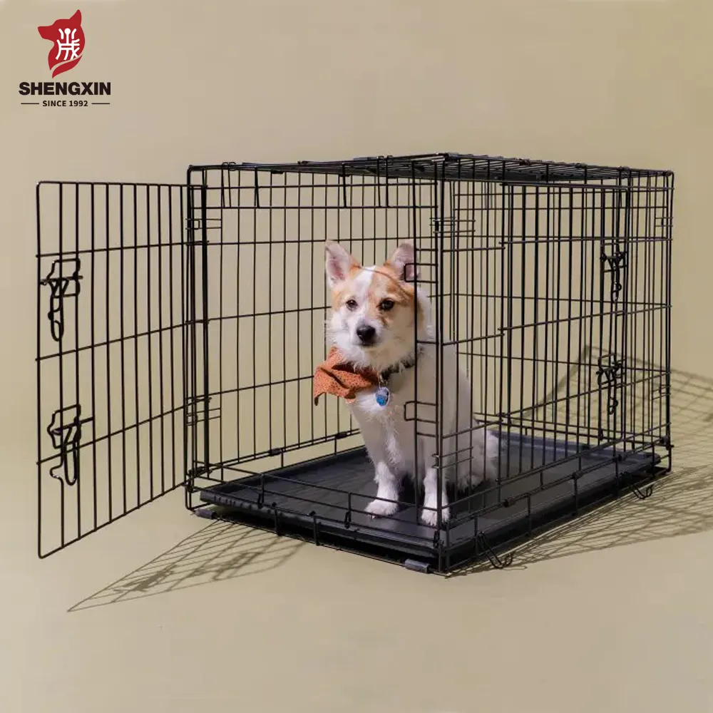 Đa Chức Năng Tùy Chỉnh Kích Thước Đóng Mở Sắt Kim Loại Con Chó Lồng Có Thể Gập Lại Crate Con Chó Kennel Nhà Vật Nuôi