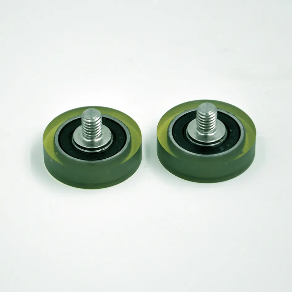 SEMEI Small plastic coating bearing PU60828-7C1L8M6 bearing roller wheels no noise polyurethane pu rubber coated bearing