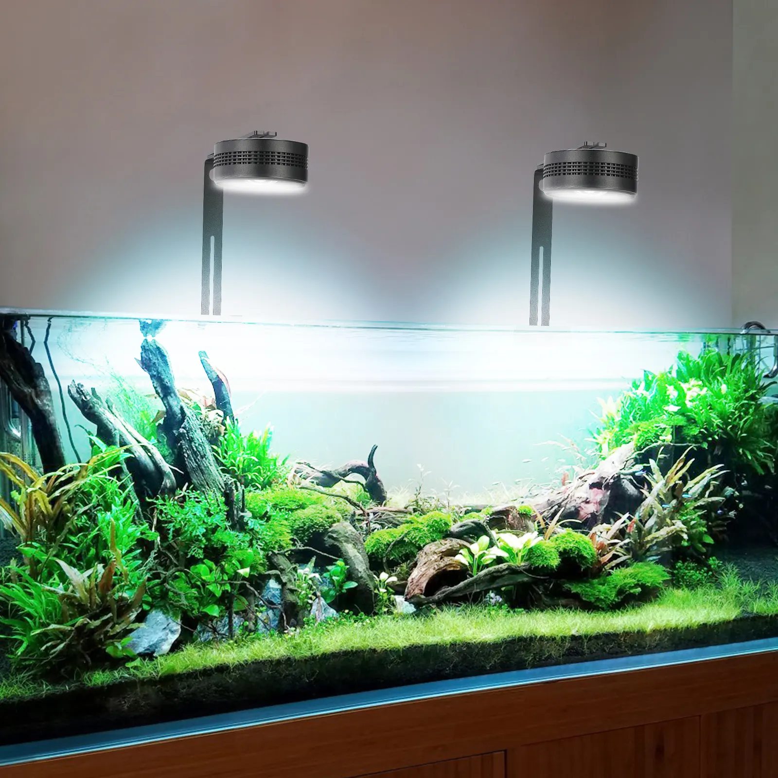 Logo personalizzato d'acqua dolce design 50w 70w illuminazione per acquario alba e tramonto luce per acquario a led