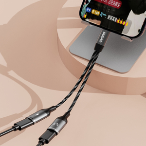 DUDAO新しい充電/音楽2-in-1デジタルType-CアダプターType-Cインターフェース完全互換性のあるデュアル機能オーディオアダプターケーブル - Product Image 5
