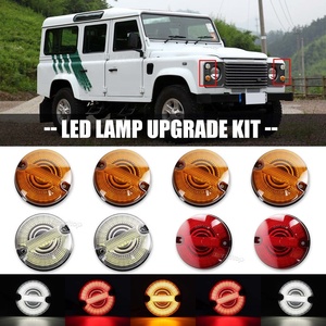 Emark 10PCS LEDアップグレードキットランドローバーディフェンダーインジケーターライト用フロントリアストップフォグ反転ナンバープレート信号ランプ
