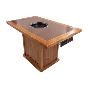 Nhật Bản Yakiniku trong nhà hình chữ nhật parrillas Para barbacoa steamboat bảng BBQ nướng bàn ăn với lẩu cho nhà hàng - Product Image 3