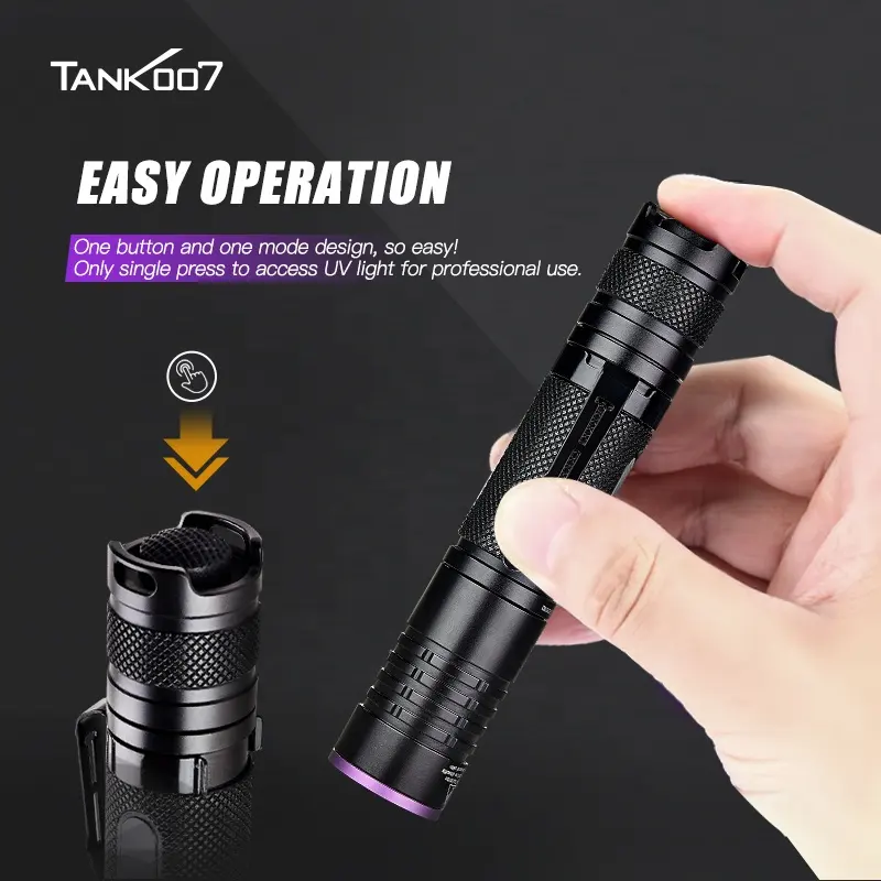 Tank007 USB 365nm NDT forensic UV torch ultraviolet blacklight torchlight flash light led 365 nm UV flashlight black light