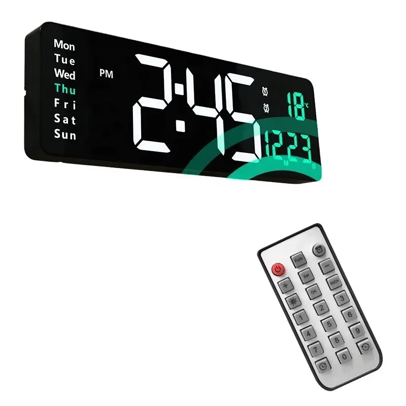 Fabricação Multi-função Silent LED Relógio Digital Desktop Calendário Digital Relógio Igreja Oração Despertador Eletrônico Azan