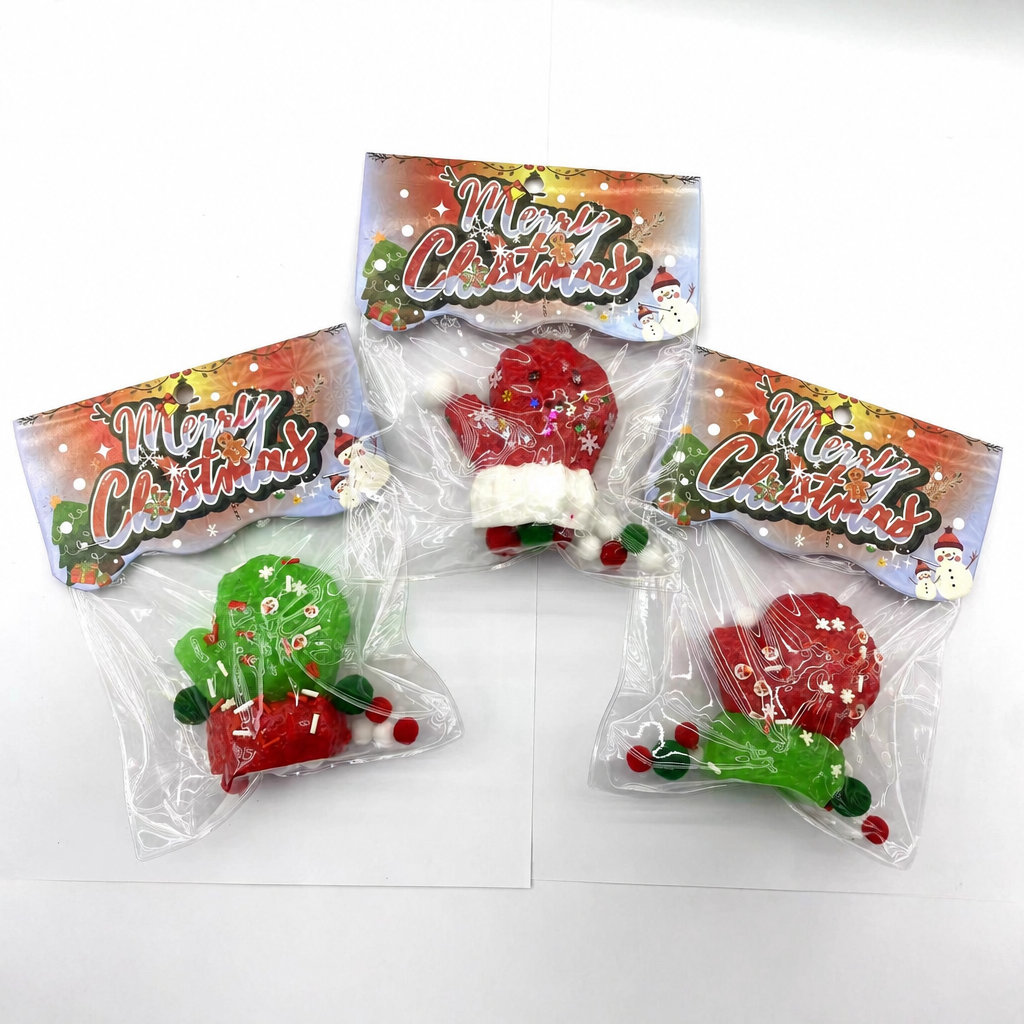 Juguete blando de guante navideño (color aleatorio)