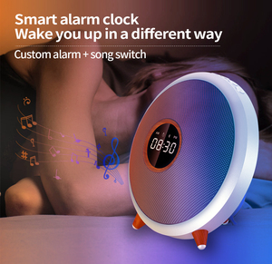 Reloj despertador digital multifuncional con luz nocturna RGB Altavoz inalámbrico portátil que incluye entrada auxiliar Pantalla de uso de radio - Product Image 4