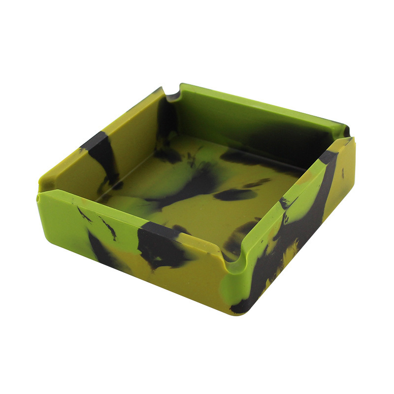 Cuadrado grande - Verde militar, negro, camuflaje - 10x10x3cm