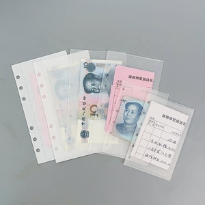 Lado esmerilado personalizado abierto PP A7 A6 bolsillo transparente sin cremallera sobres de relleno de efectivo sistema de billetera de desafío para presupuestos - Product Image 2