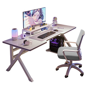 Venta al por mayor de escritorio blanco simple para el hogar Esports mesa de metal duradera varios tamaños gran escritorio óptima experiencia de juego - Product Image 1
