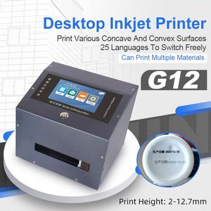 Macchina di codifica del desktop G12 per giocare la data di produzione del numero di lotto tappo di bottiglia codice bidimensionale stampante a getto d'inchiostro ad alta velocità - Product Image 2