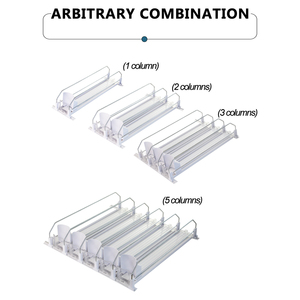 Organizzatore di Soda con sistema di supporto per bevande per Dispenser per frigorifero può visualizzare uno spingitore per bevande a molla - Product Image 2