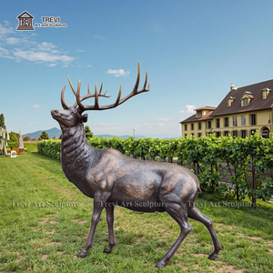 Trevi Lớn Hươu Kim Loại Động Vật Vườn Hươu Điêu Khắc Ngoài Trời Thanh Lịch Đúc Cuộc Sống Kích Thước Đồng Nai Tượng - Product Image 3