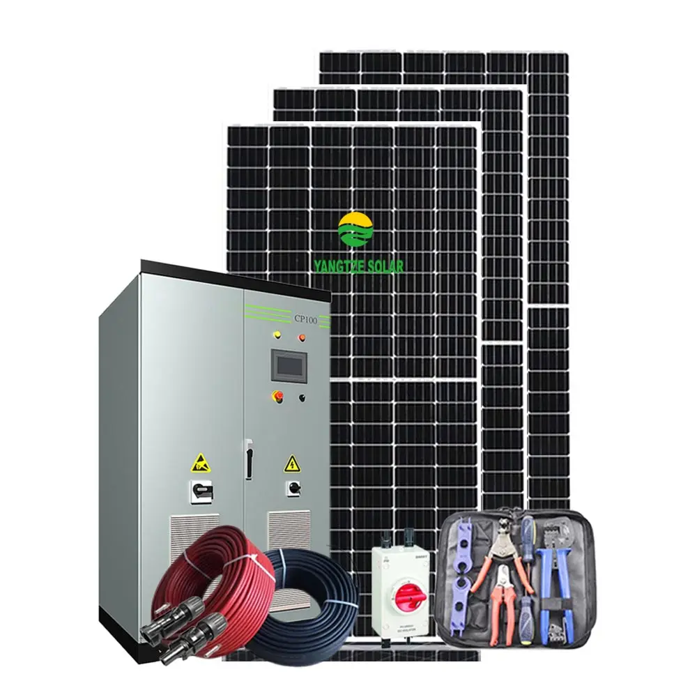 10 kw 100kw 1mw 5MW kit solaire éolien hybride complet système énergie 15 kw avec batteries au lithium
