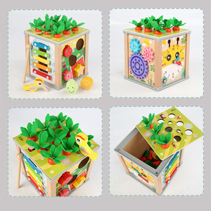 6-in-1 unisex trẻ em của brainbox Set gỗ Bug cà rốt Đồng hồ đàn Piano hộp kho báu cho nhận thức phát triển món quà hoàn hảo - Product Image 6