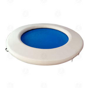 10ft Round Inflatable Floating Dock Stable Platform Raft Swimming Pool Mat With <strong>Mesh</strong> Dog <strong>Ramp</strong> - Product Image 6