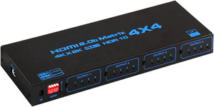 Factory 4K HDMI Matrix 4x4 4 in 4 Out HDMI2.0b Switch Splitter Box EDID con control remoto 4 60HZ