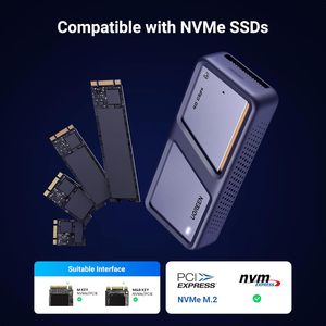 Ugregreen CM642 40Gbps M.2 NVMe Enclosure พร้อมพัดลมระบายความร้อน Anti-DROP SSD Enclosure สำหรับ MacBook M.2 Enclosure รองรับ m/b + M KEY - Product Image 5