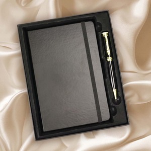 Agenda Grid Classmate <strong>Notebook</strong> Customizable Kraft Paper Blank <strong>Notebook</strong> <strong>With</strong> Pen Gift Set - Product Image 3