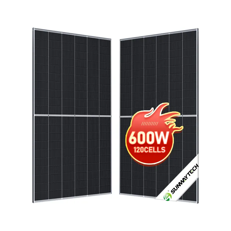 60 Volt Sunway Monocrystalline Bifacial Panel Tenaga Surya/Solar Panel 2M X 1M Tier1 400 450 500 600 W Wp Watt untuk Dijual