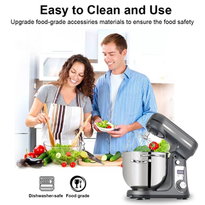 Máy Trộn Đứng 5L/6L Bát Thép Không Gỉ Máy Xay Thực Phẩm Nhà Bếp 6 Tốc Độ Máy Đánh Trứng Kem Máy Trộn Bột Bánh Ngọt Máy Làm Bánh Mì - Product Image 3