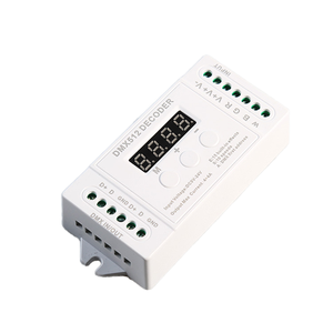 RGB/RGBW aydınlatma çözümleri için manuel anahtar dijital ekran PWM DC9-24V denetleyici ile 4CH LED şeritler DMX512 dekoder - Product Image 2