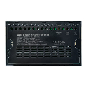 147mm 16A Tuya WiFi Smart Universal Type C <strong>USB</strong> Glass Panel Wall <strong>Socket</strong> 110V 220V 20W Smart Power Switches and <strong>Sockets</strong> - Product Image 5