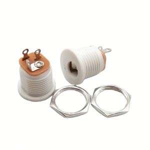 DC022 2 Pin Female White <strong>Socket</strong> Plug Connector DC 5.5 2.1 Connector 2.1 X 5.5mm <strong>Socket</strong> DC 5.5mm X 2.1mm Dc-022b DC Power <strong>Socket</strong> - Product Image 2