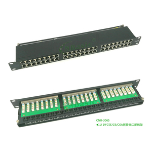 Panel de conexión de red Gcabling montaje en rack 2U RJ45 24 48 puertos Cat5e datos UTP Cat 6 5E Ethernet Lan Patch Panel - Product Image 2